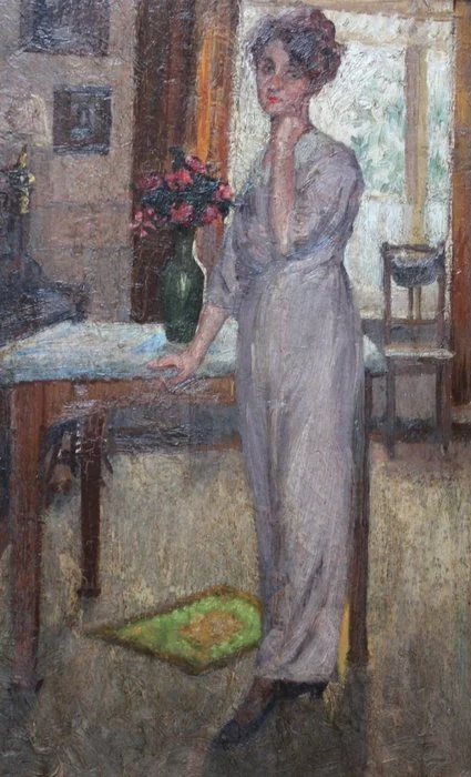 Eugène Mahaux (1874 - 1946) - Portrait d'une élégante