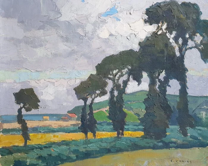 Edouard Cortès (1882 - 1969) - Bord de mer en Bretagne
