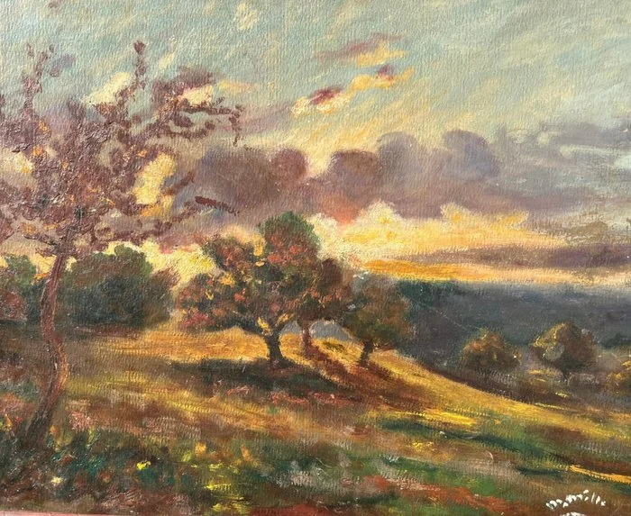 Marcel Mille (1901 - 1977) - Paysage au soleil couchant