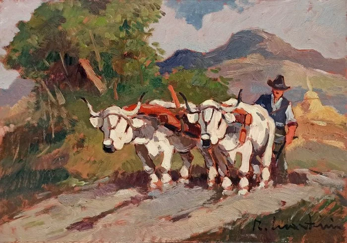Renzo Martini (1937 - 2005) - Scena agreste - Vecchia Toscana