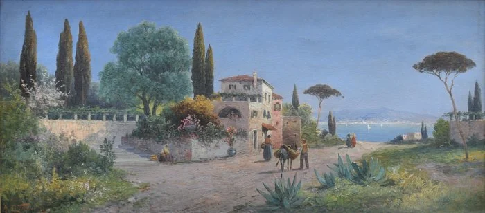 Georg Fischhof (1859 – 1914) - View on Naples coast