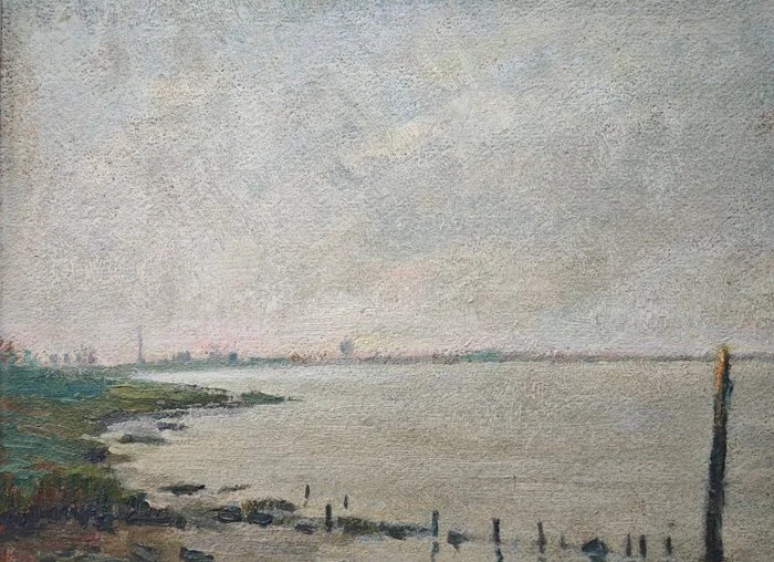 Attribué à Jan De Clerck (1881 - 1962) - Paysage côtier sous la brume