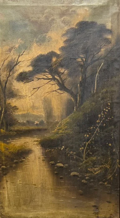 Dutch school (XX) - Veduta di paesaggio antico