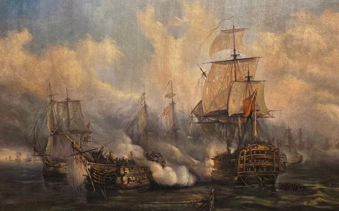 Scuola europea (XX), da Auguste Mayer - Grande battaglia navale - XL FORMAT