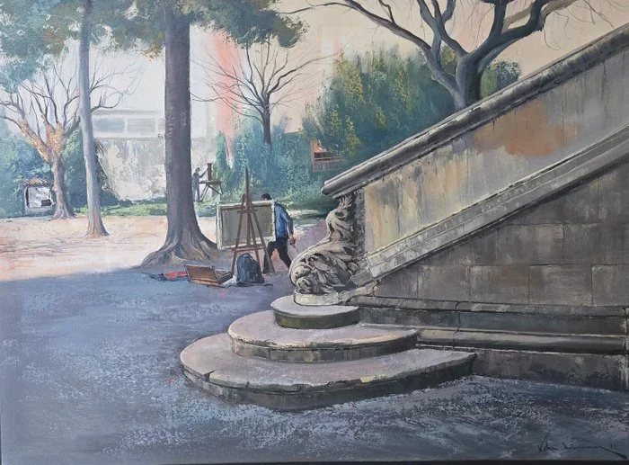 Joan Vila Arimany (1944) - Los pintores del parque