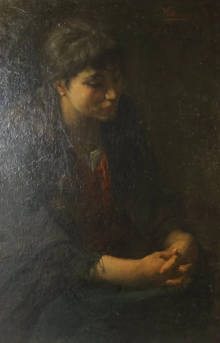 Ernst Witkamp (1854 - 1897) - Lady in rust