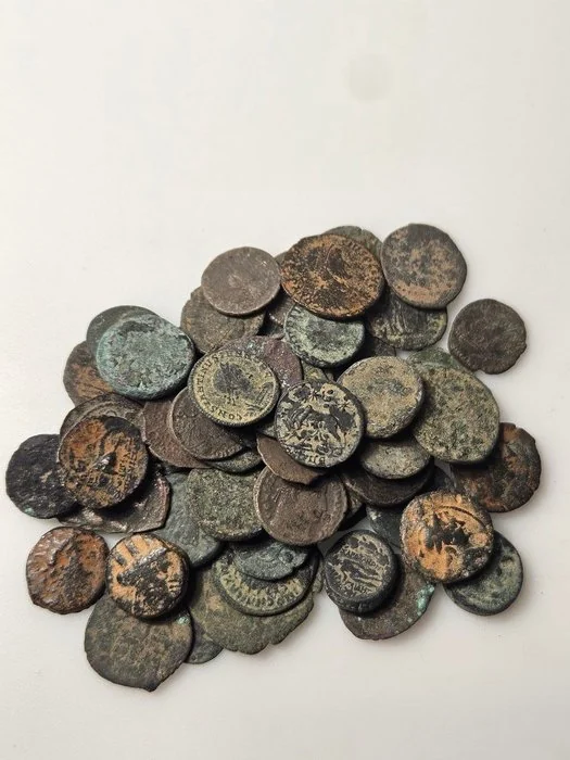 Ancient World - Lot of 60 Pieces bronze coins - Various Grades and Types