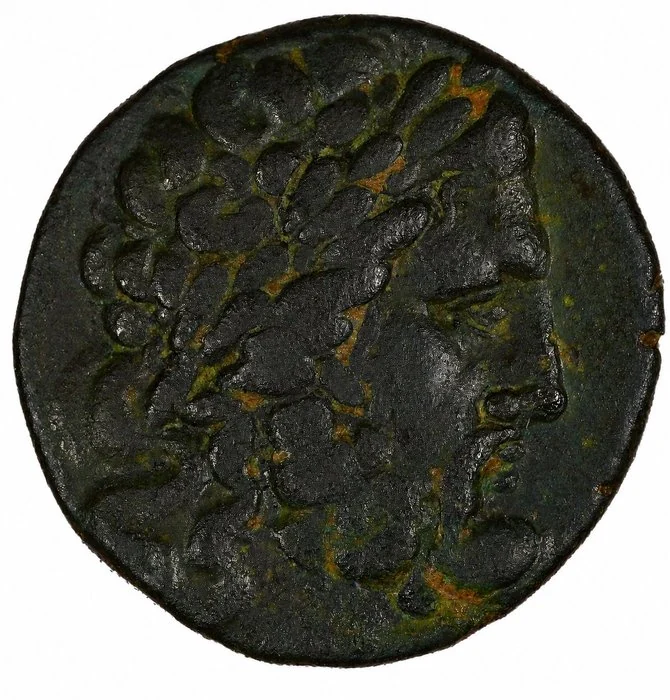 Mysia, Pergamon Æ23 Asklepios / Serpent on Omphalos - c. 133 – 27 BC ()