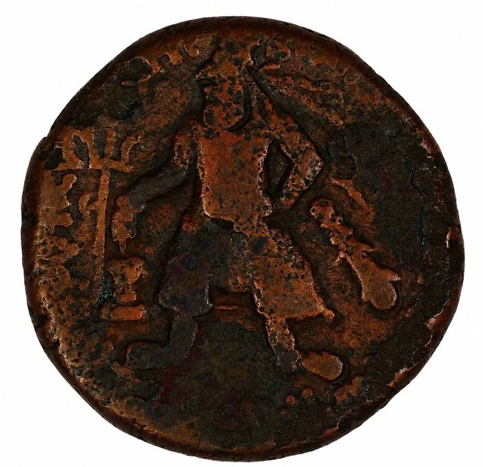Kushan Empire. Vima Kadphises. AE Tetradrachm c. AD 113 – 127 ()