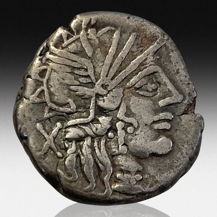 Roman Empire. C. Plutius (121 BC). Denarius ()
