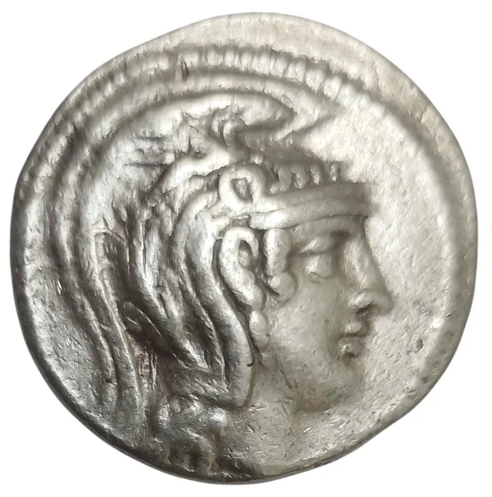 Attica, Athens Tetradrachm New style coinage 139/8 BC. Herakles, Eukies and Diok - (?)