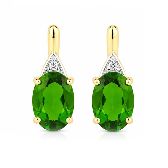 Earrings - 14 kt. Yellow gold - 1.40ct. tw. - Diamond - Certified Gold Jewelry