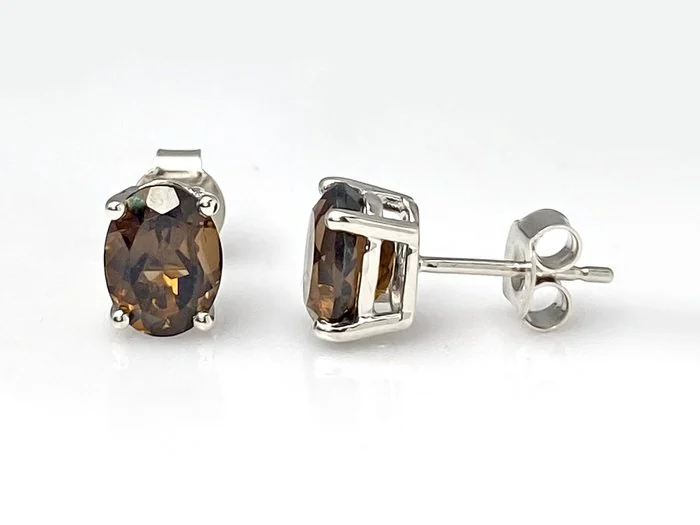 Earrings - 14 kt. White gold - 2.36ct. tw. Quartz