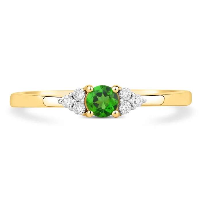 Ring - 14 kt. Yellow gold - 0.23ct. tw. Natural gemstone - Diamond - Certified Gold Jewelry