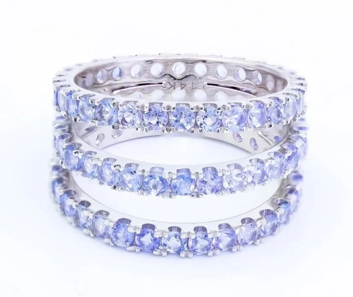 Ring - 14 kt. White gold Tanzanite - Tanzanite