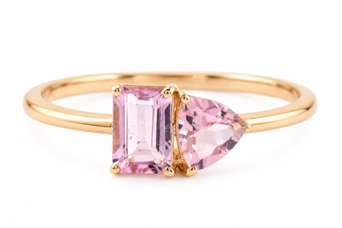 Ring - 14 kt. Yellow gold - 0.98ct. tw. Tourmaline