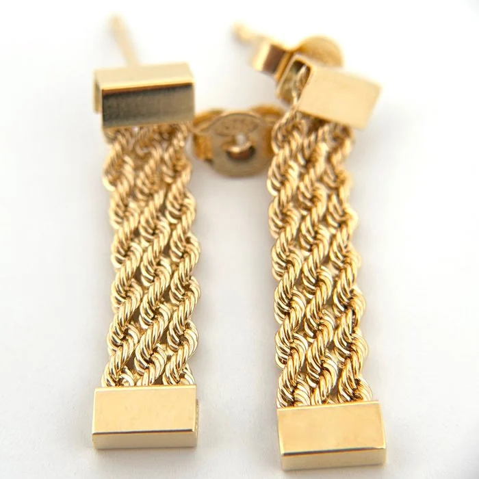 Earrings - 18 kt. Yellow gold - Made in Italy