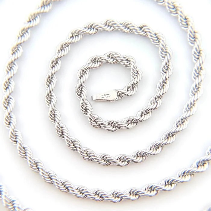 Handmade - Necklace - Fune - 18 kt. White gold