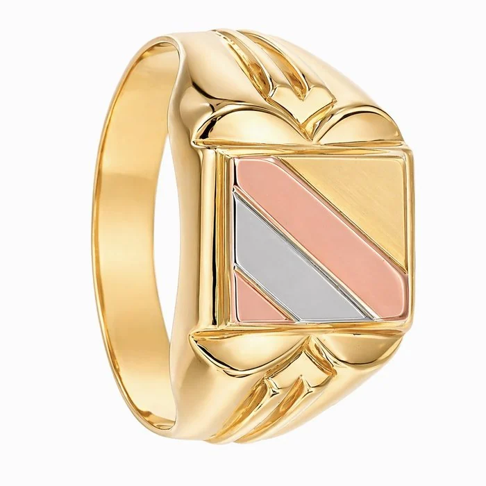 Ring - 18 kt. Yellow gold, White gold, Rose gold - Made in Italy - Handmade