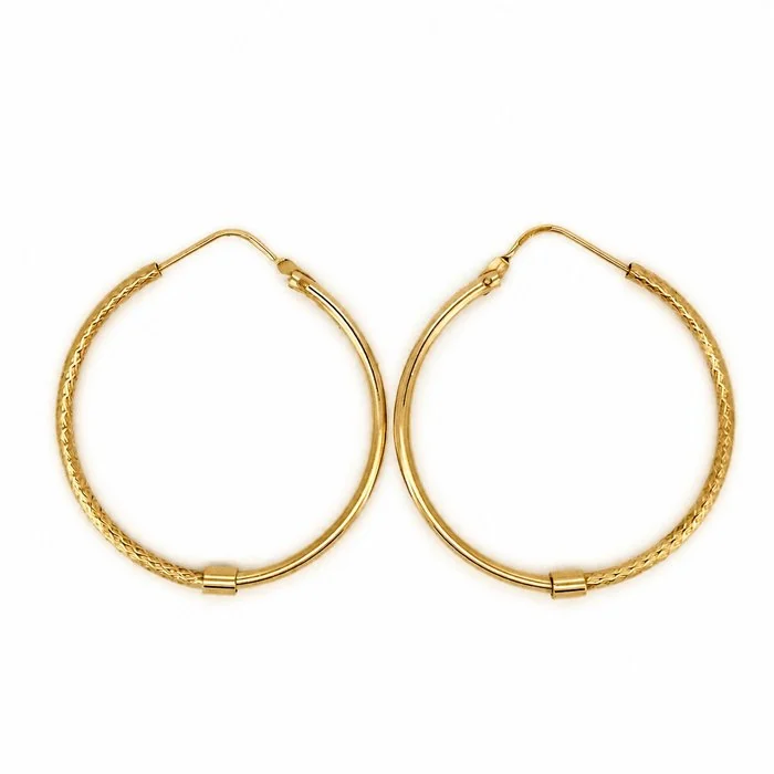 Earrings - 18 kt. Yellow gold - Made in Italy - Handmade