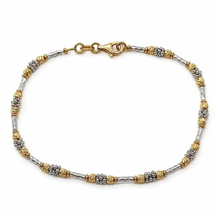 Bracelet - 18 kt. Yellow gold, White gold - Handmade - Made in Italy