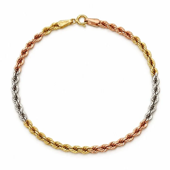 Bracelet - 18 kt. Yellow gold, White gold, Rose gold - Handmade - Made in Italy