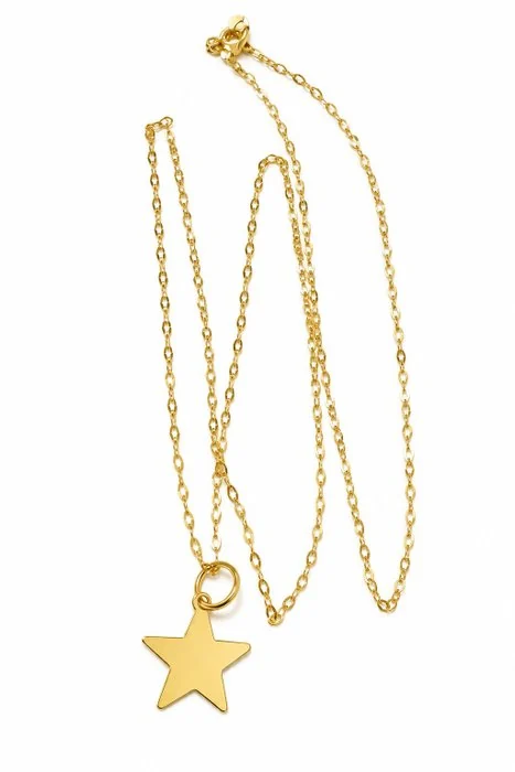 Necklace with pendant - 18 kt. Yellow gold - Star necklace, 45 cm, 1.3 g