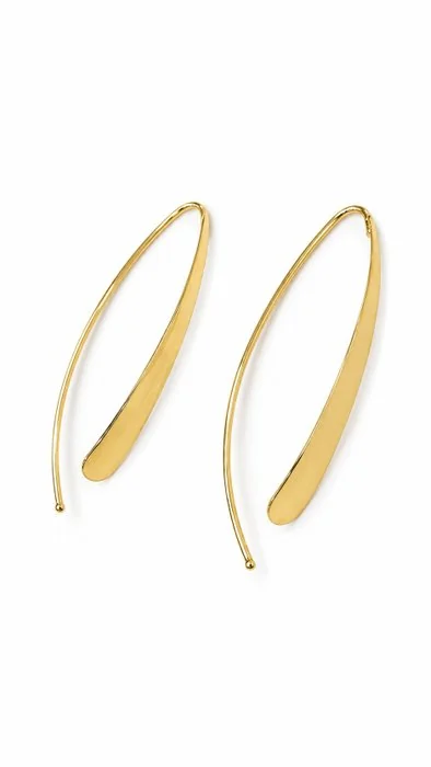 Earrings - 18 kt. Yellow gold - Fishhook earrings - 4 cm