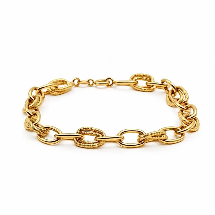 Bracelet - 18 kt. Yellow gold - Made in Italy - Handmade