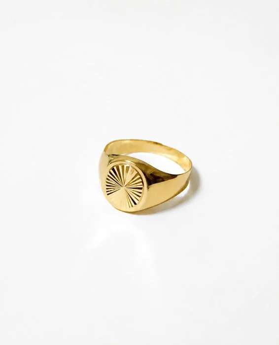 Ring - 18 kt. Yellow gold - Seal, measured 20, 1.6/1.7 g