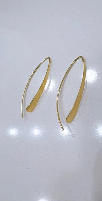 Earrings - 18 kt. Yellow gold - Gold. Amo 4 cm 1.6/1.7 g