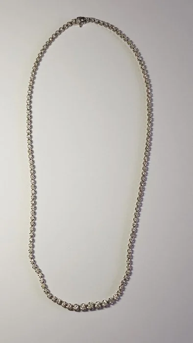 Necklace - 14 kt. White gold - 3.00ct. tw. Diamond (Natural)