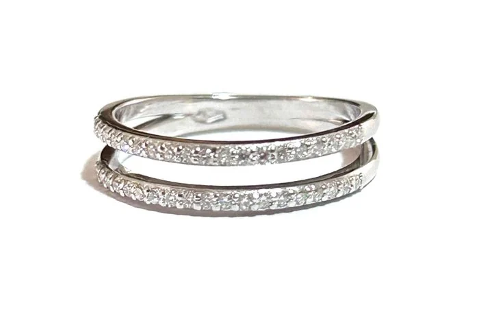 Ring - 18 kt. White gold - Diamond