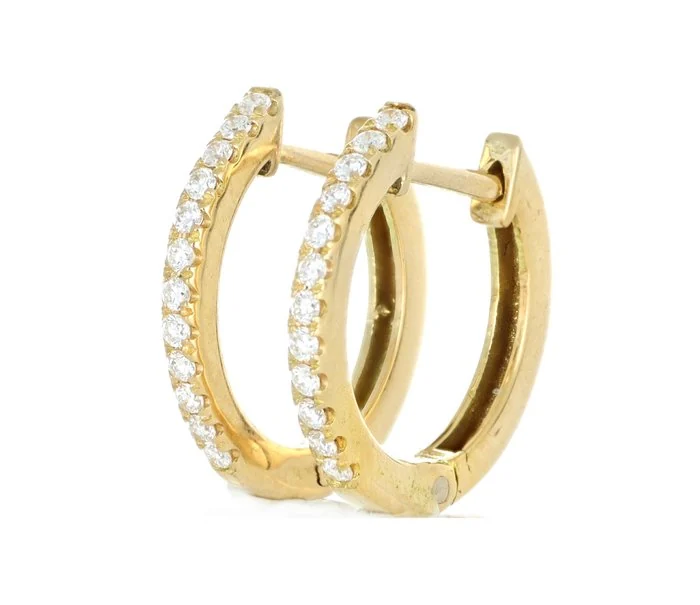 Earrings - 18 kt. Yellow gold - 0.24ct. tw. Diamond (Natural)