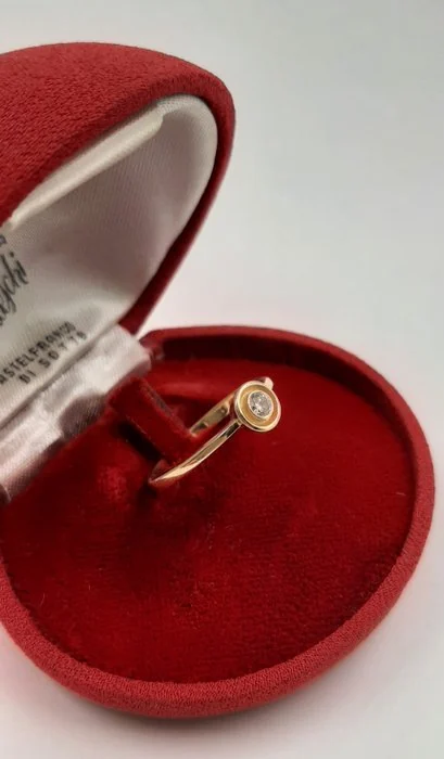 Ring - 14 kt. Yellow gold Diamond (Natural)