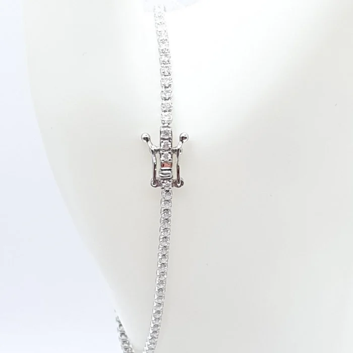 Tennis bracelet - 18 kt. White gold - 1.00ct. tw. Diamond (Natural)
