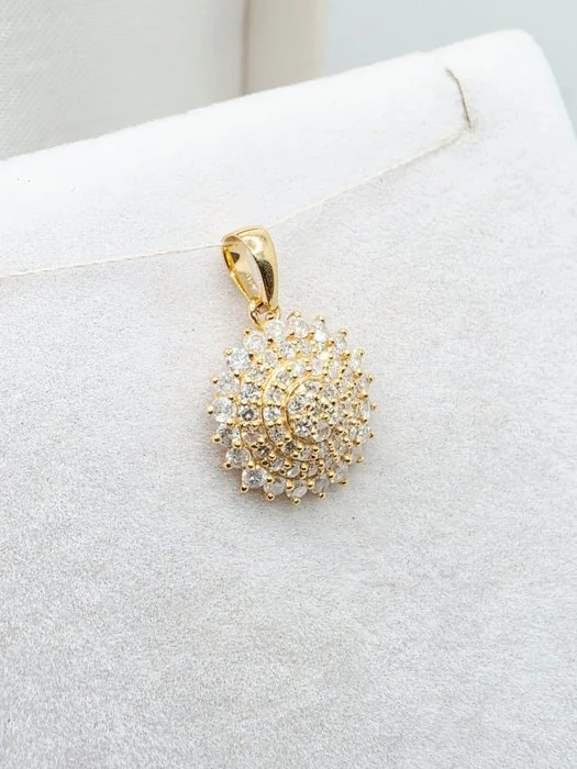 Pendant - 14 kt. Yellow gold - 0.52ct. tw. Diamond (Natural)