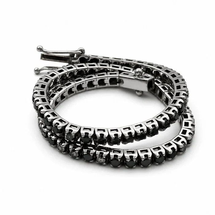 Bracelet - 18 kt. White gold - 2.69ct. tw. Diamond (Natural) - Diamond - Made in Italy - Handmade