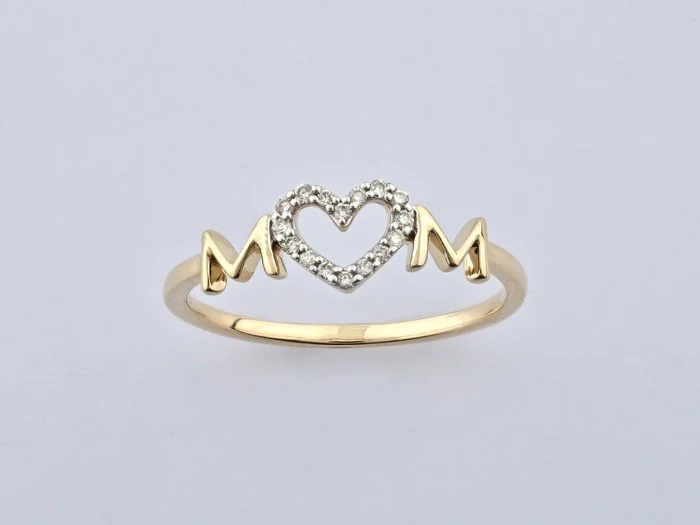 Ring - 14 kt. Yellow gold - 0.07ct. tw. Diamond (Natural)