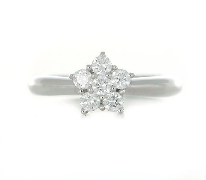 Ring - 18 kt. White gold - 0.50ct. tw. Diamond (Natural)