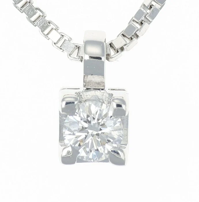 Giorgio Visconti - Necklace with pendant - 18 kt. White gold - 0.15ct. tw. Diamond (Natural) - Diamond