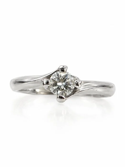 Ring - 18 kt. White gold Diamond (Natural)