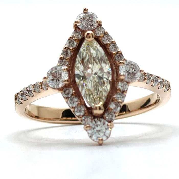 Ring - 18 kt. Yellow gold Diamond (Natural) - Diamond