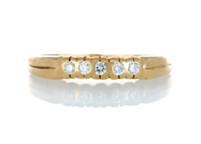 Ring - 18 kt. Yellow gold - 0.30ct. tw. Diamond (Natural)