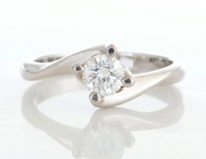 Ring - 18 kt. White gold - 0.50ct. tw. Diamond (Natural)