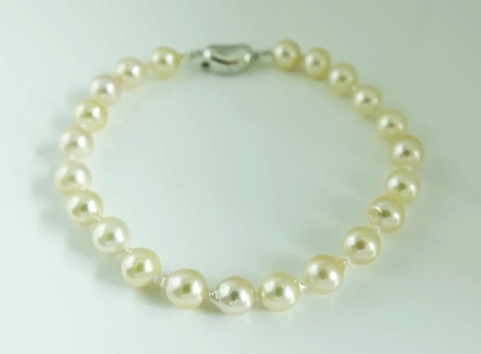 Bracelet Silver Pearl - Akoya Pearl, Baroque 7 mm
