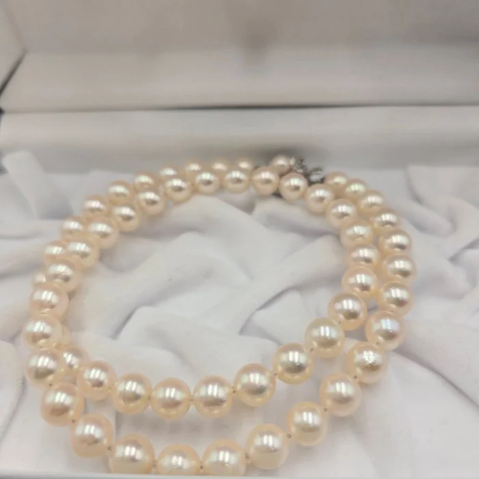 Necklace Silver Pearl - Akoya 7.5mm 17.7in