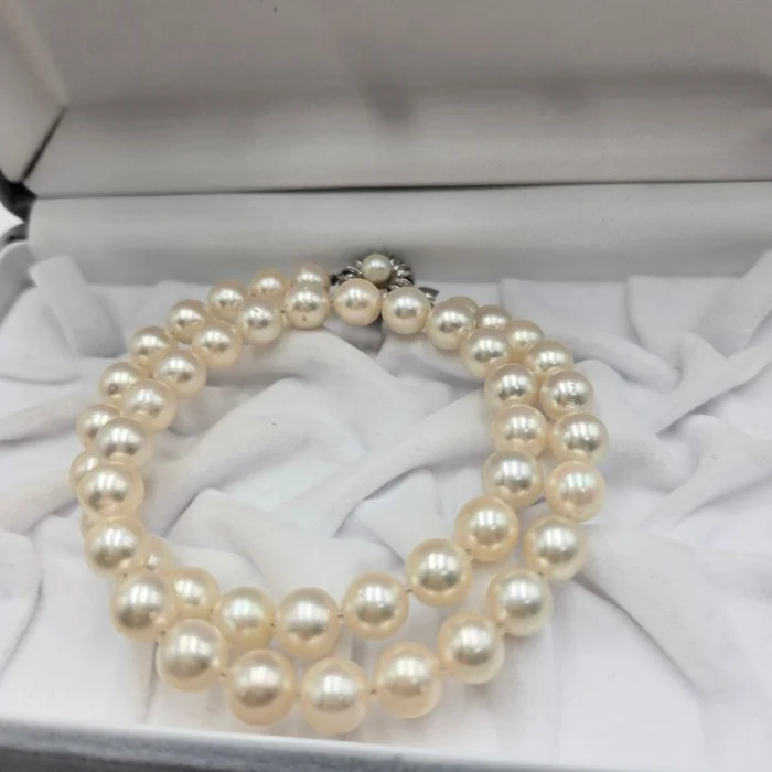 Necklace Silver Pearl - Akoya 8.5mm 17in