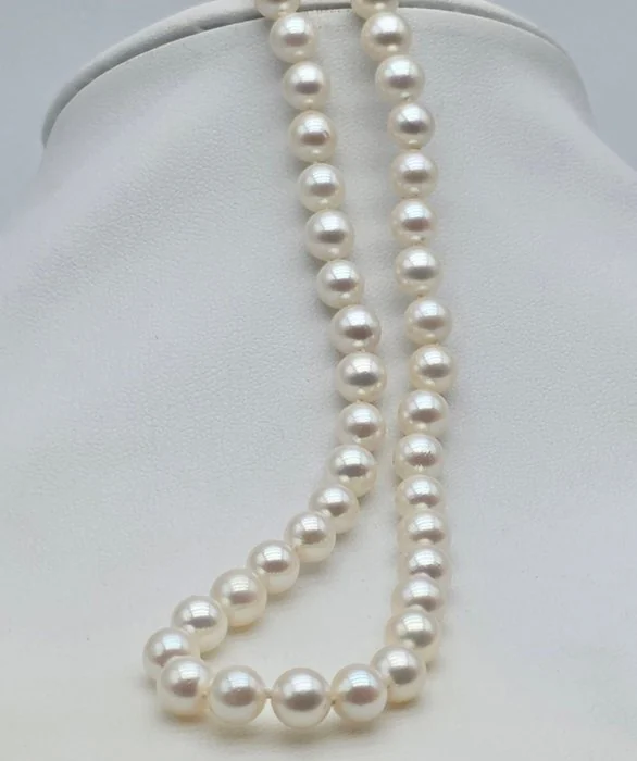 Necklace - 18 kt. Yellow gold Pearl - Akoya pearls from 6.5 to 7 mm