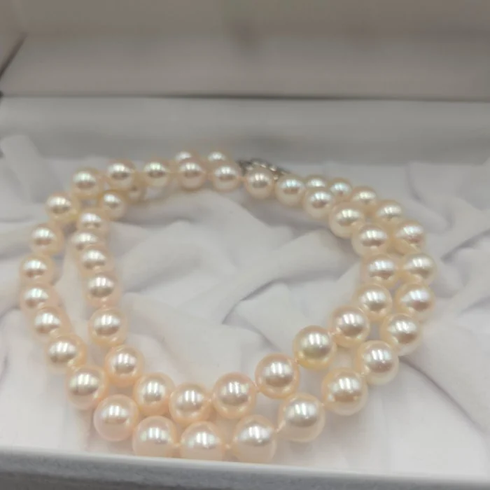 Necklace Silver Pearl - Akoya 8.0mm 17.7in